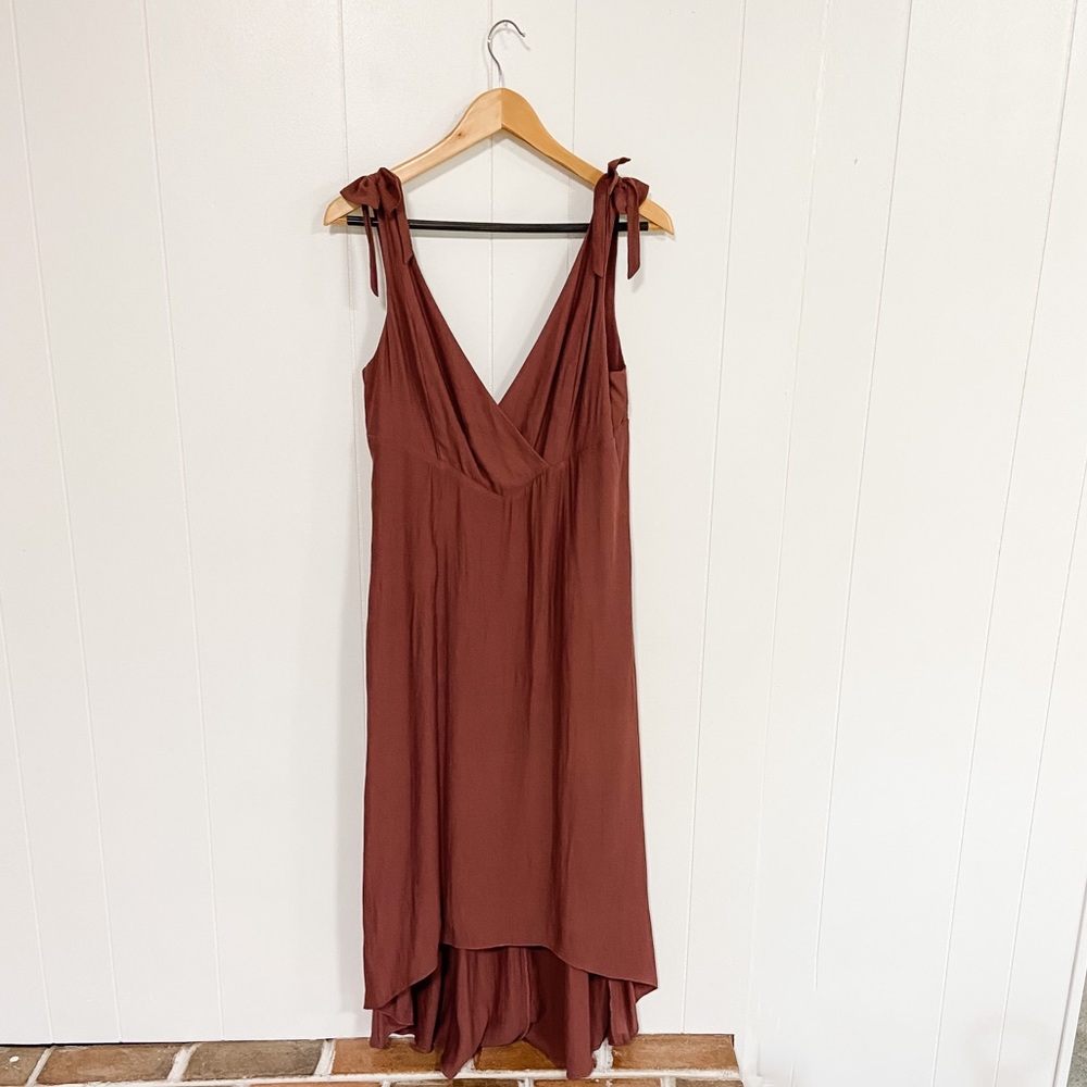 Purple high low dress